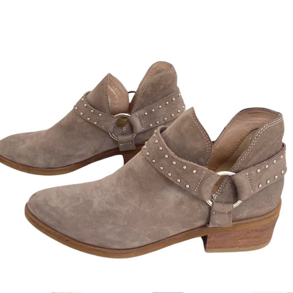 ANTHROPOLOGIE KAANAS LEON TAUPE ANKLE BOOTS SIZE EU 37 US 6 1/2 - 7